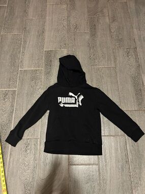 Puma Black Logo Pullover hoodie - size S 7/8